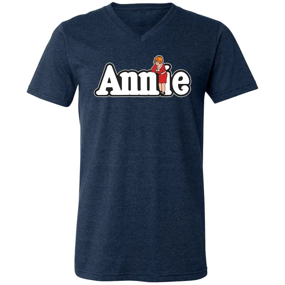 Unisex V-Neck T-Shirt - NQG1NV8N - Heather Navy - 15