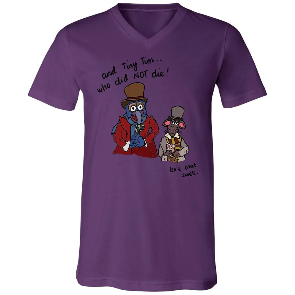 Unisex V-Neck T-Shirt - TE8GW164 - Team Purple - 2