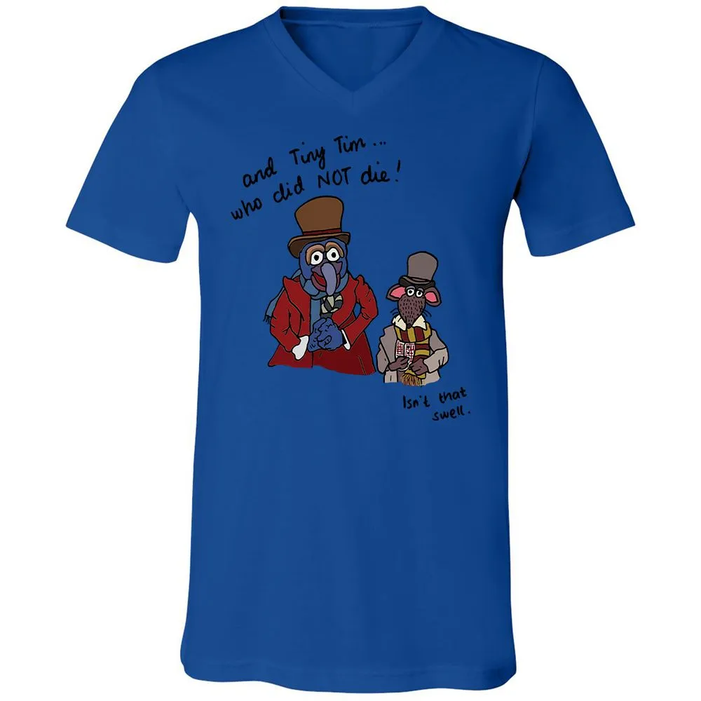 Unisex V-Neck T-Shirt - TE8GW164 - True Royal - 4