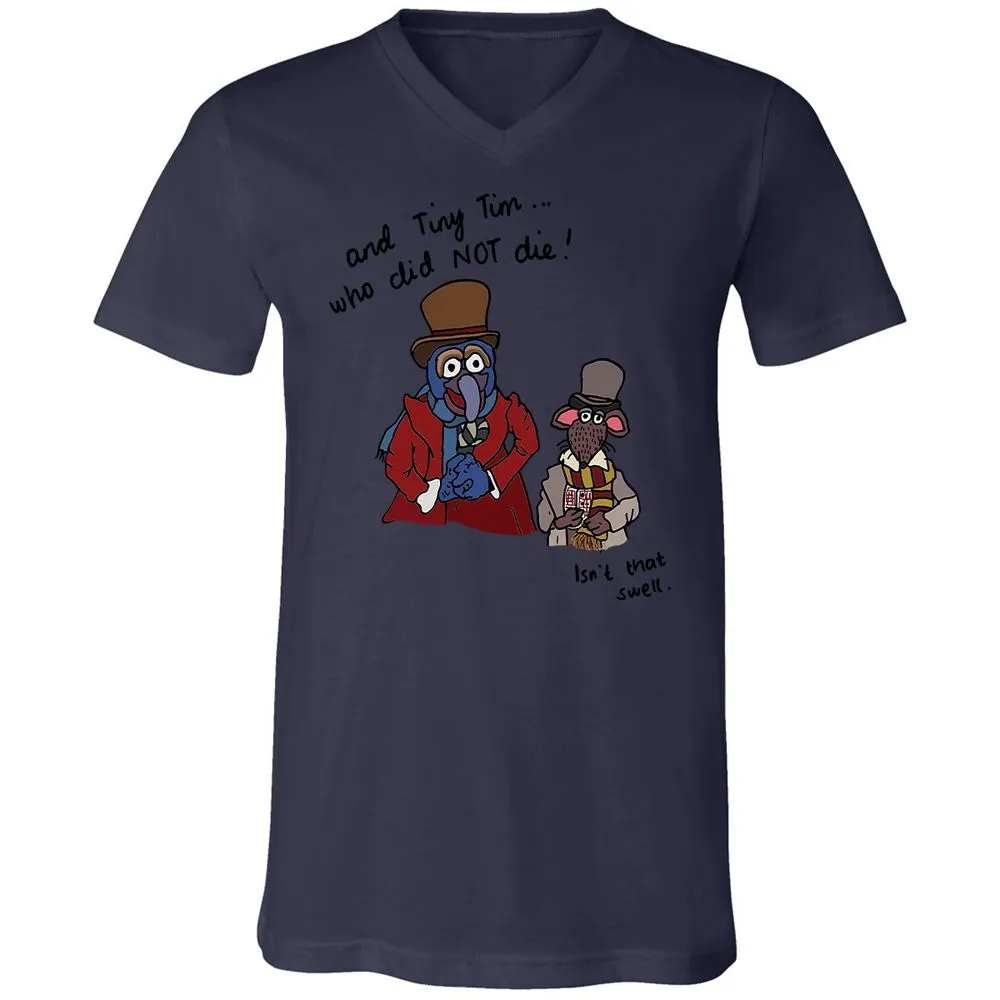 Unisex V-Neck T-Shirt - TE8GW164 - Navy - 9