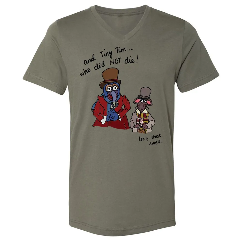 Unisex V-Neck T-Shirt - TE8GW164 - Military Green - 10