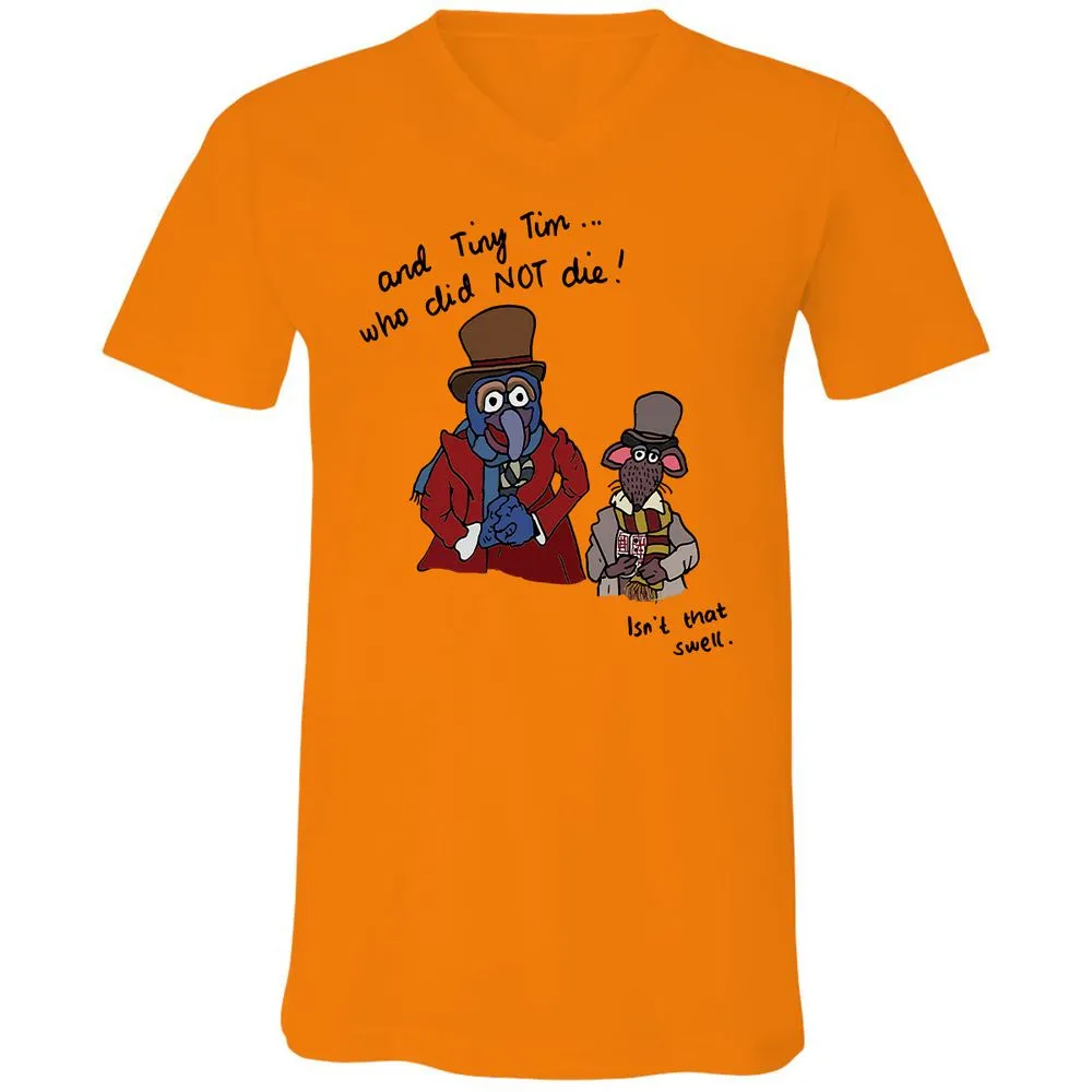 Unisex V-Neck T-Shirt - TE8GW164 - Orange - 11