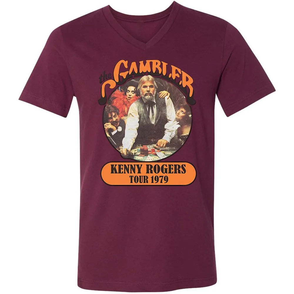 Unisex V-Neck T-Shirt - RYQ576B8 - Maroon - 6