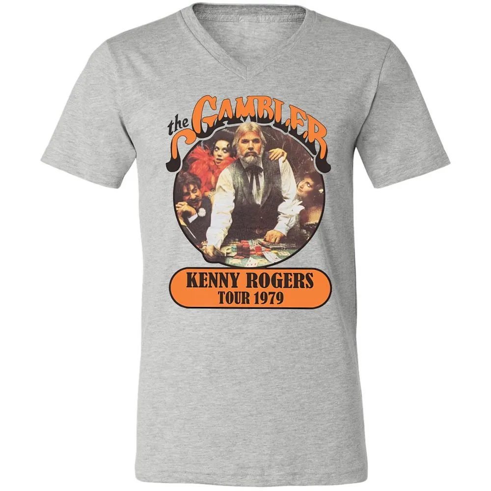 Unisex V-Neck T-Shirt - RYQ576B8 - Athletic Heather - 7