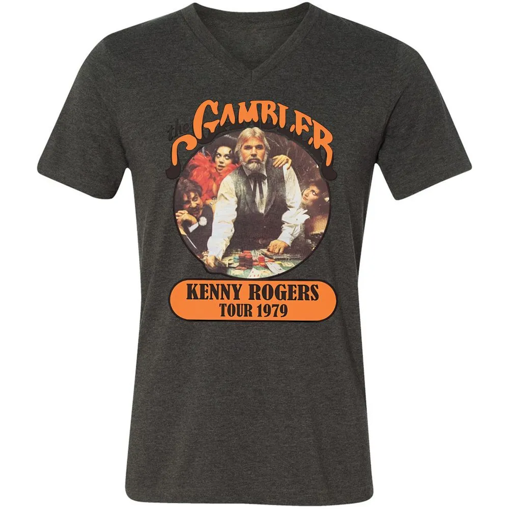 Unisex V-Neck T-Shirt - RYQ576B8 - Dark Grey Heather - 8