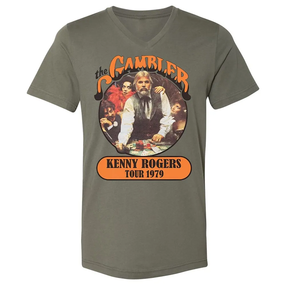 Unisex V-Neck T-Shirt - RYQ576B8 - Military Green - 10