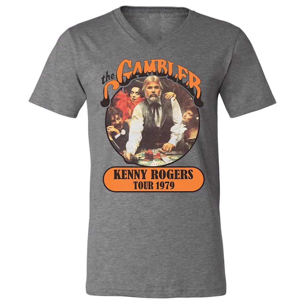 Unisex V-Neck T-Shirt - RYQ576B8 - Deep Heather - 13
