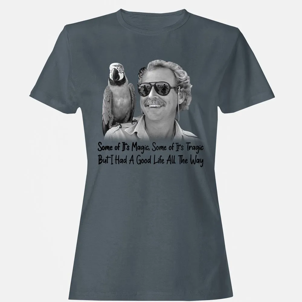 Women's T-Shirt - B5YGJ9PZ - Charcoal - 3