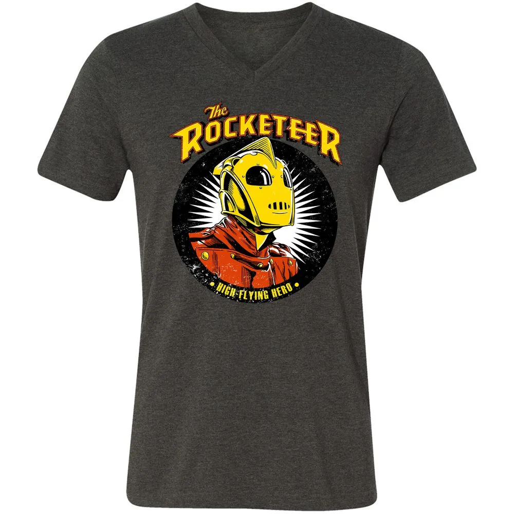 Unisex V-Neck T-Shirt - AAHZVV2L - Dark Grey Heather - 8