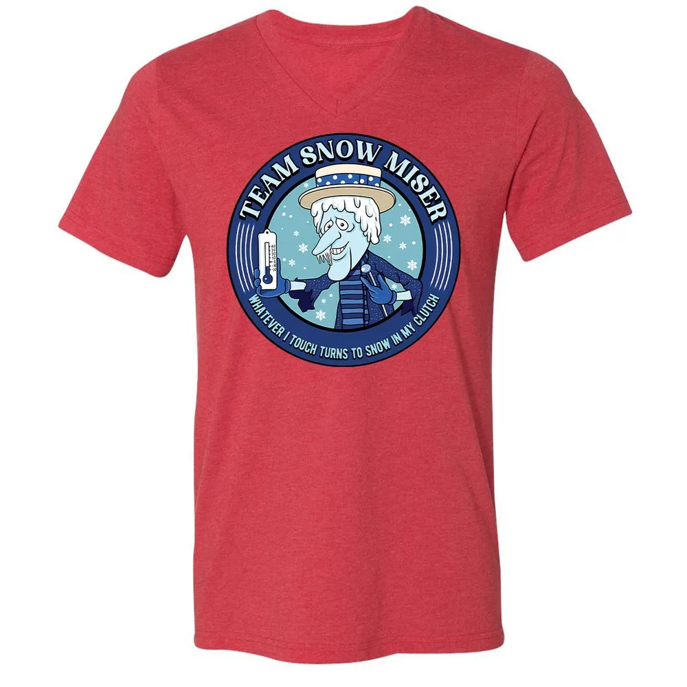 Unisex V-Neck T-Shirt - BW49SU5H - Heather Red - 5