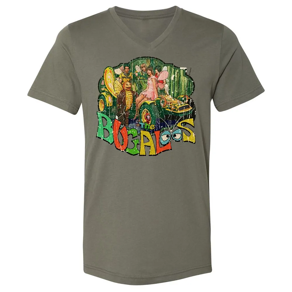 Unisex V-Neck T-Shirt - GQUVJJ9J - Military Green - 10