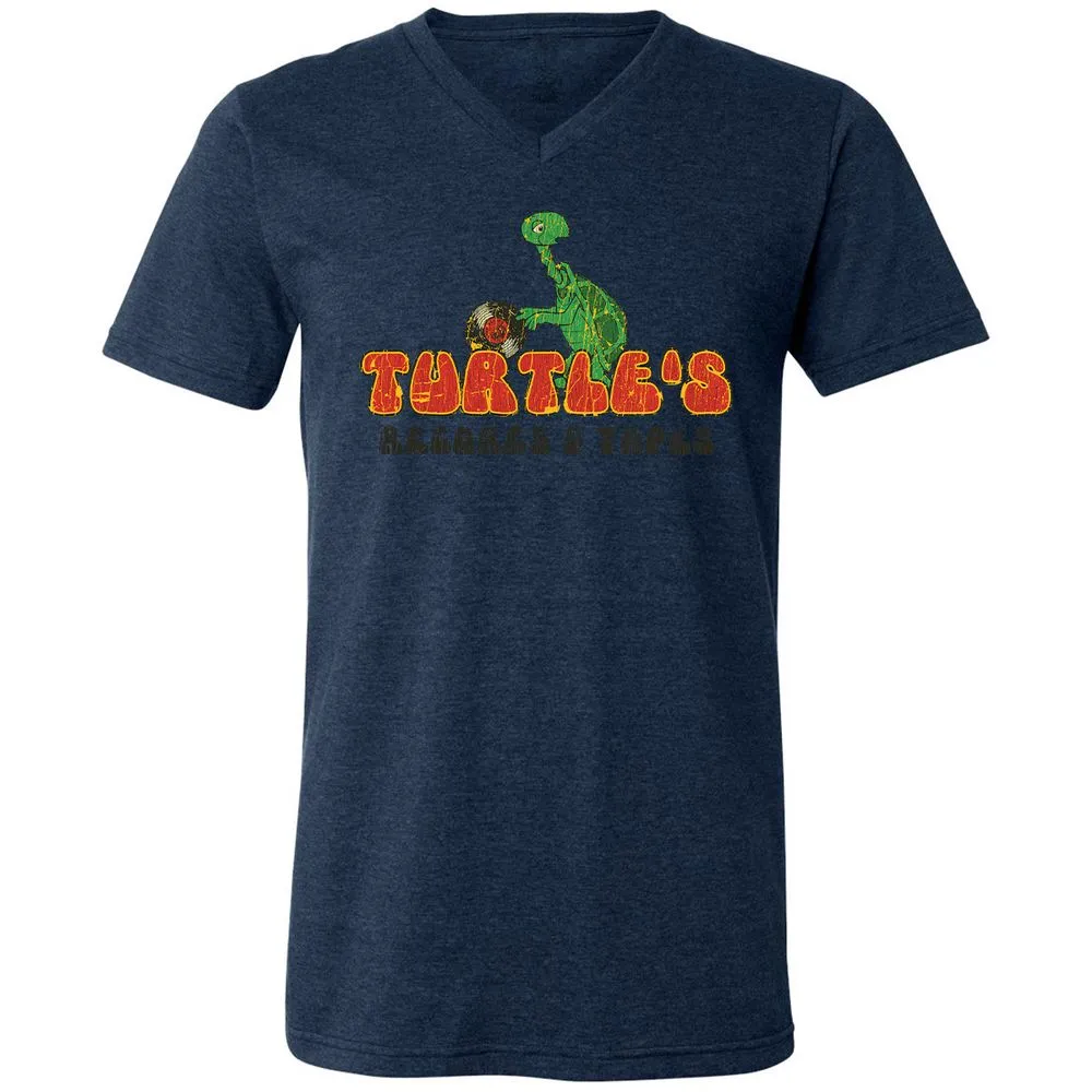 Unisex V-Neck T-Shirt - R58Q5DF1 - Heather Navy - 15