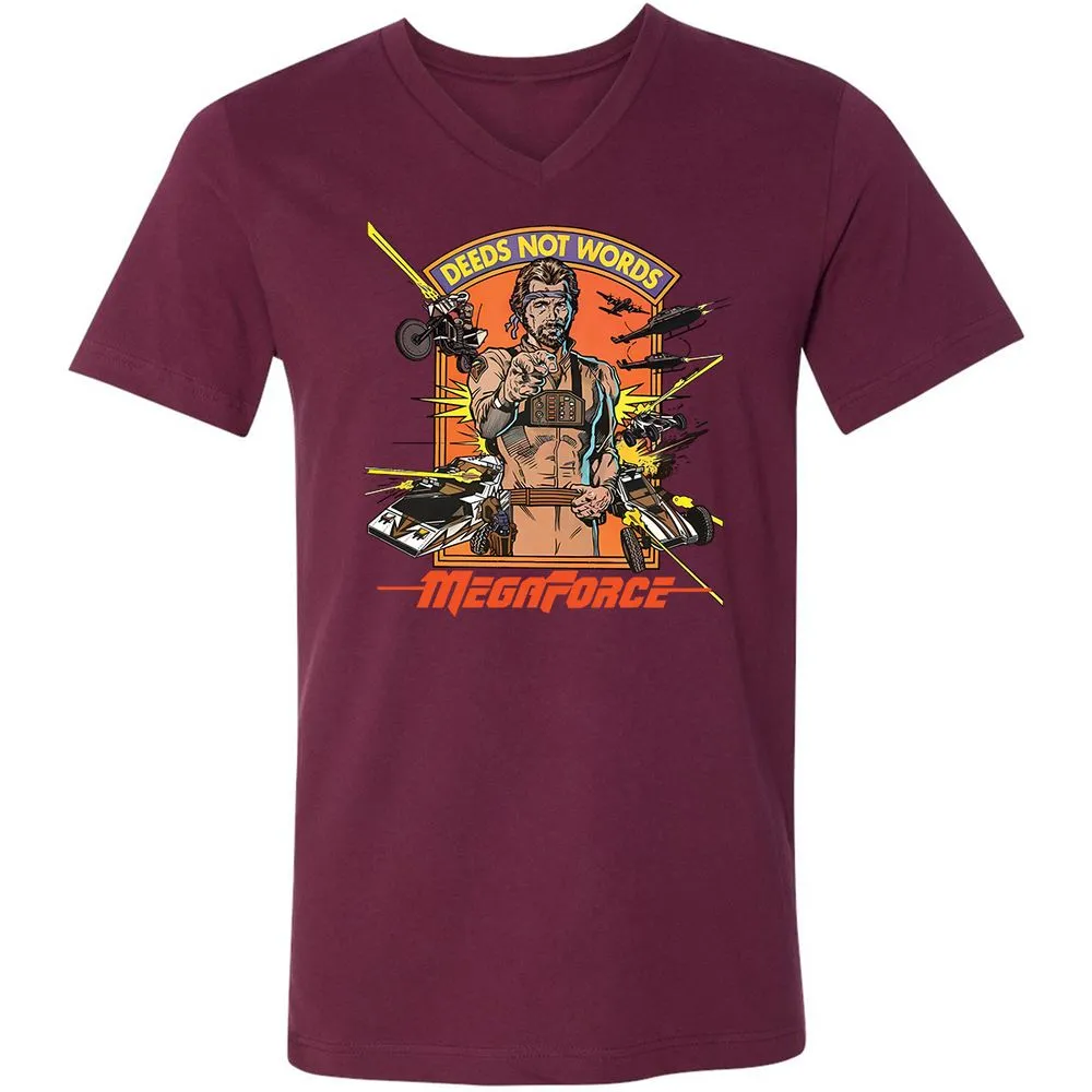 Unisex V-Neck T-Shirt - 5SYHEMW9 - Maroon - 6