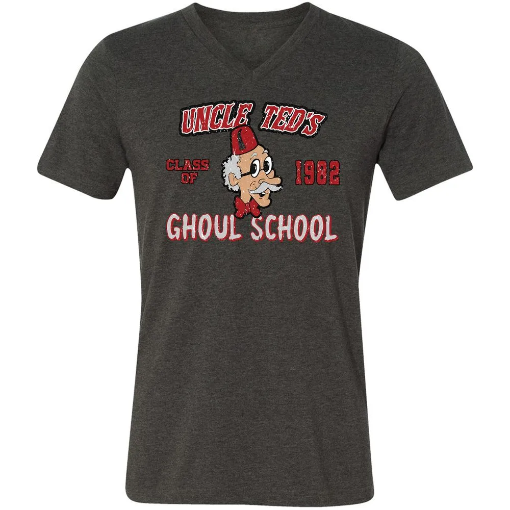 Unisex V-Neck T-Shirt - UN5WGY39 - Dark Grey Heather - 8