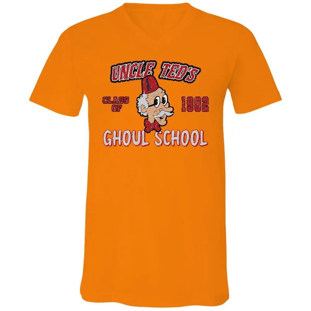 Unisex V-Neck T-Shirt - UN5WGY39 - Orange - 11