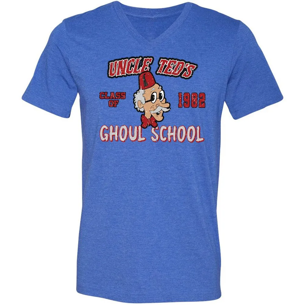 Unisex V-Neck T-Shirt - UN5WGY39 - Heather True Royal - 14