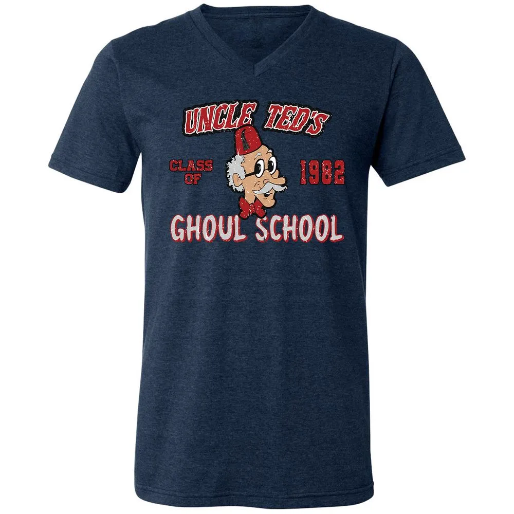 Unisex V-Neck T-Shirt - UN5WGY39 - Heather Navy - 15