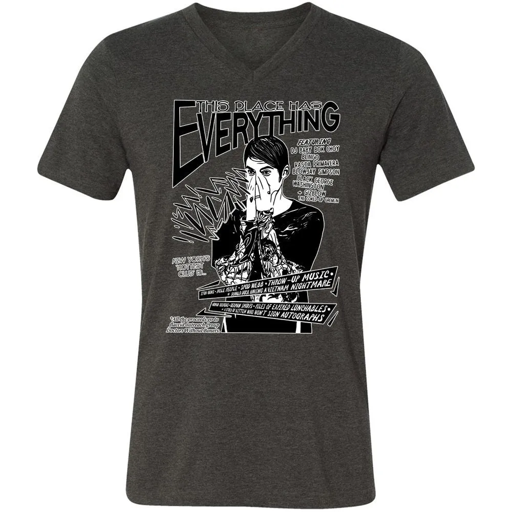 Unisex V-Neck T-Shirt - Z6T49YAR - Dark Grey Heather - 8