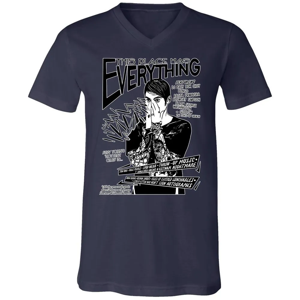Unisex V-Neck T-Shirt - Z6T49YAR - Navy - 9