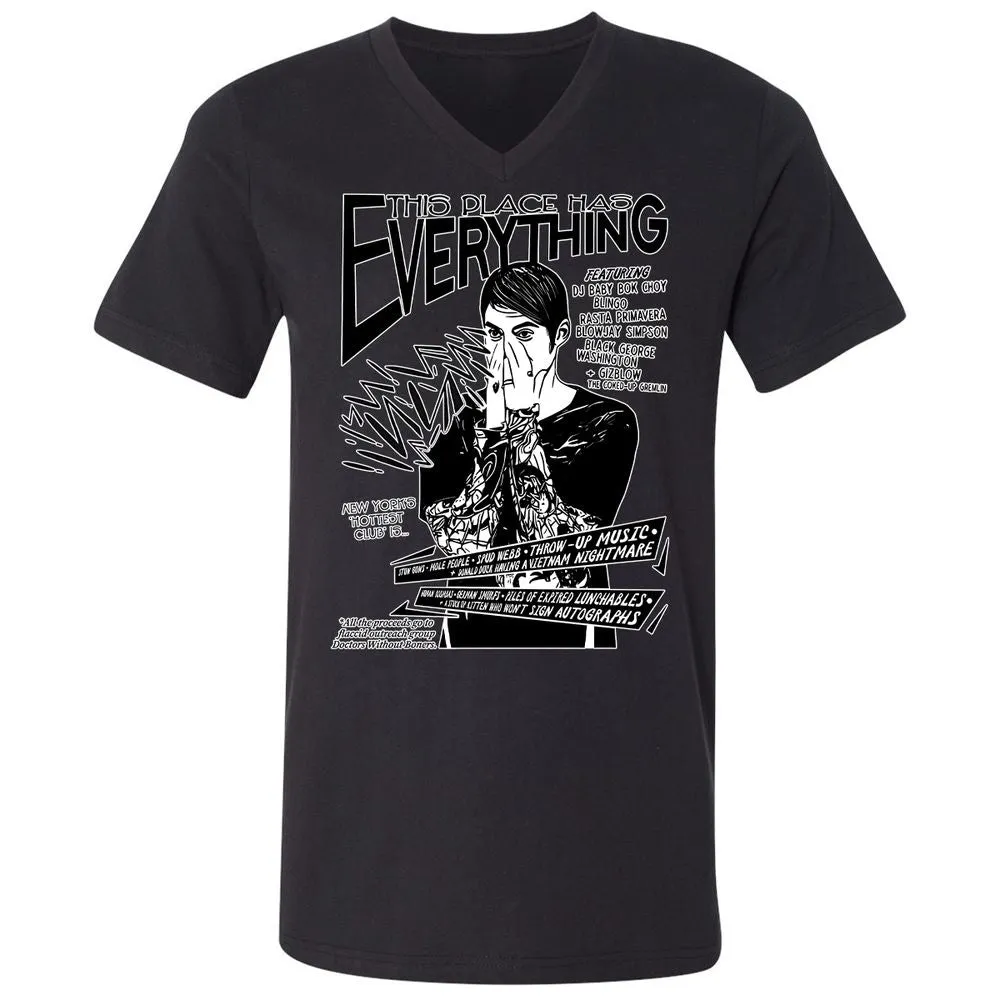 Unisex V-Neck T-Shirt - Z6T49YAR - Black - 16