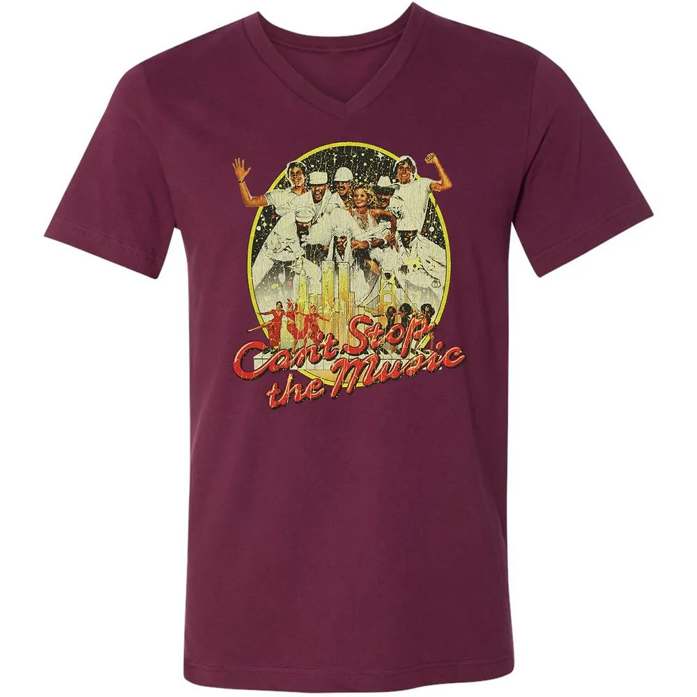 Unisex V-Neck T-Shirt - K2R1GJRP - Maroon - 6