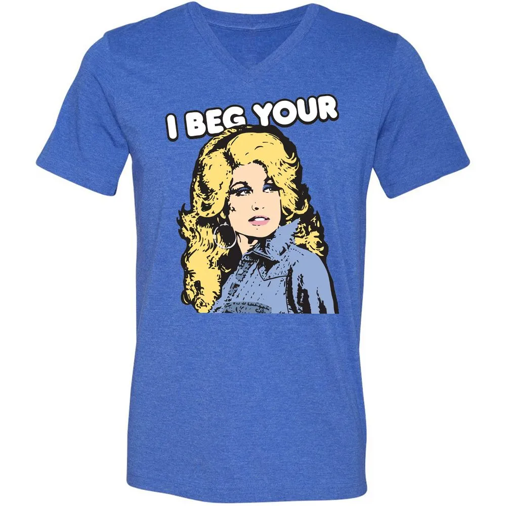 Unisex V-Neck T-Shirt - 4PENAXWA - Heather True Royal - 14