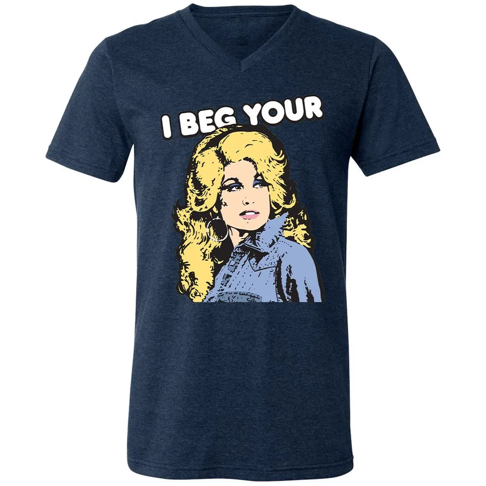 Unisex V-Neck T-Shirt - 4PENAXWA - Heather Navy - 15