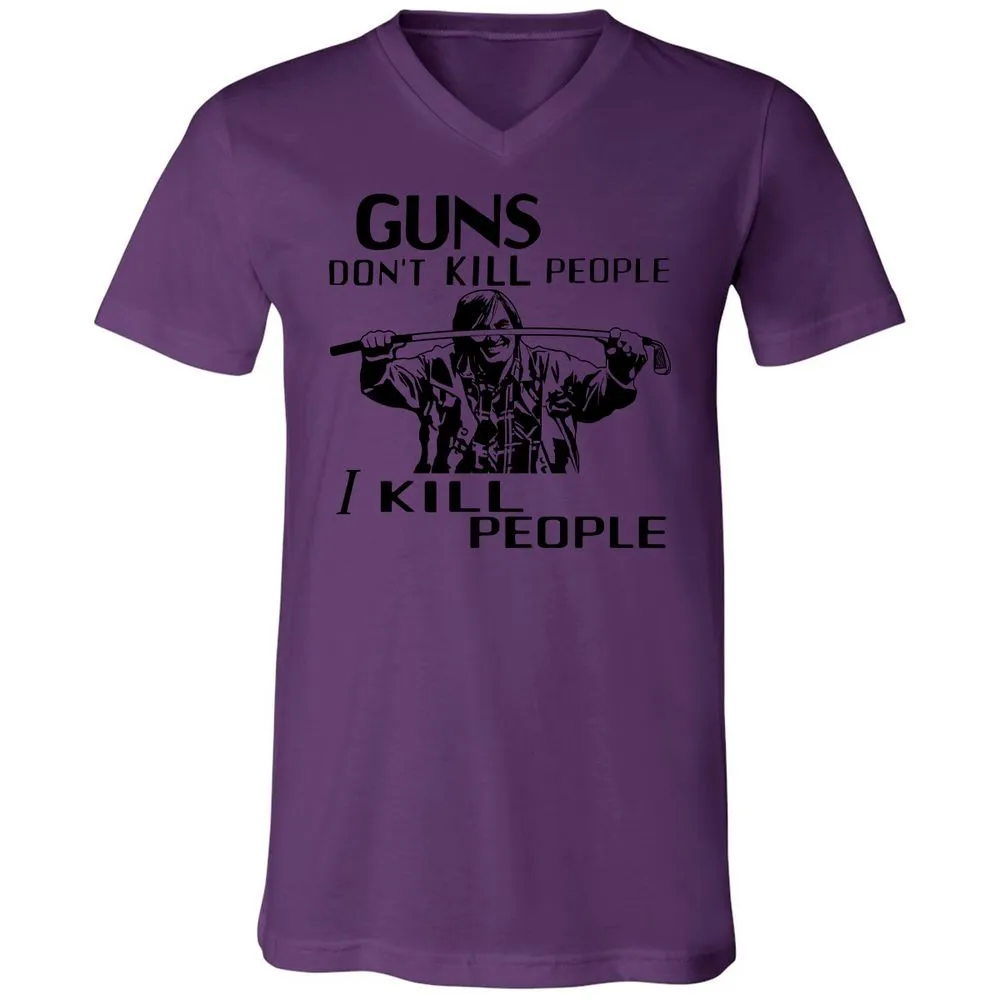 Unisex V-Neck T-Shirt - FERC8NSK - Team Purple - 2
