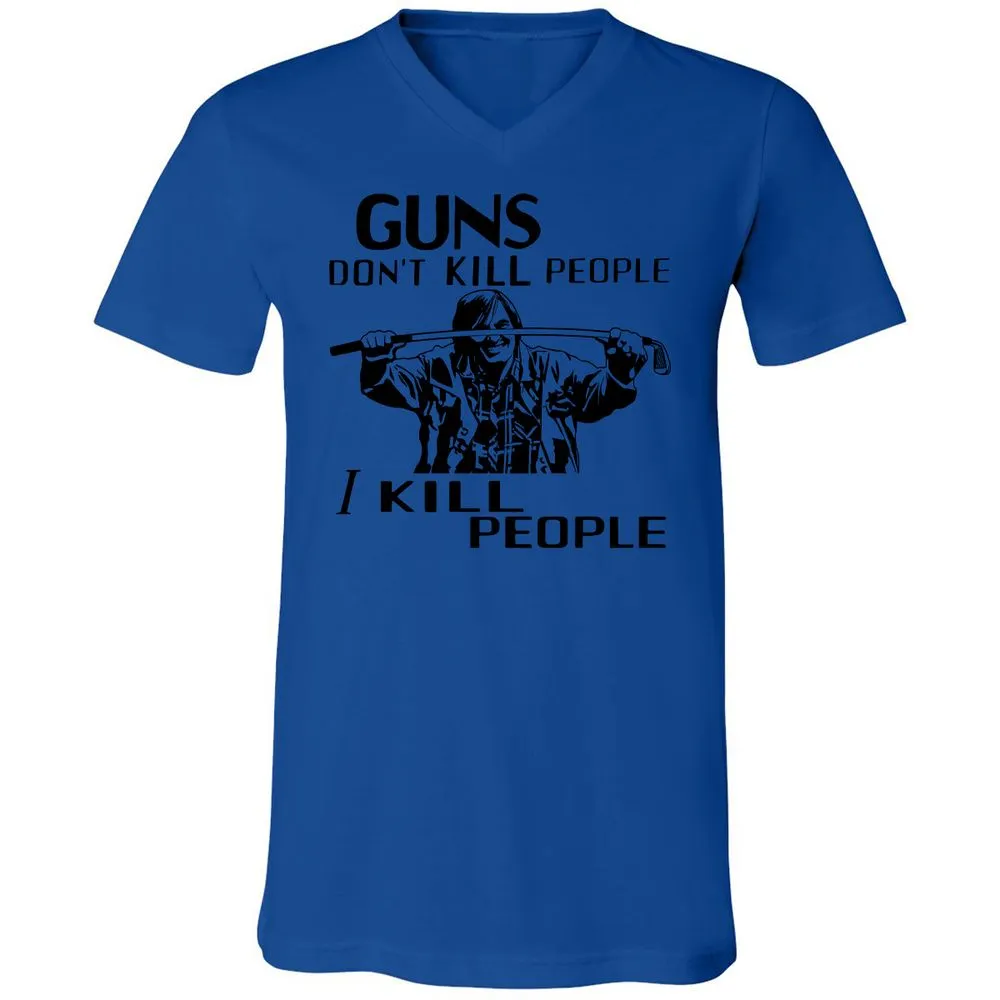 Unisex V-Neck T-Shirt - FERC8NSK - True Royal - 4
