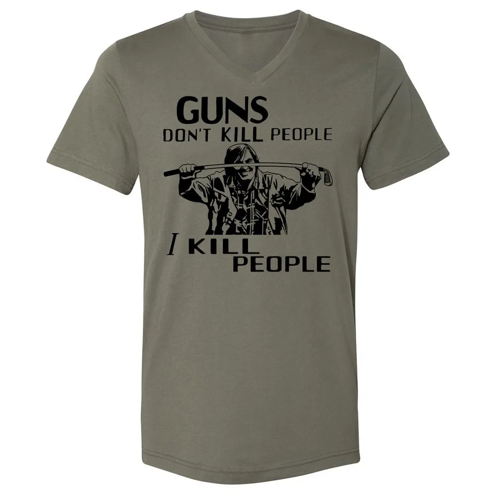 Unisex V-Neck T-Shirt - FERC8NSK - Military Green - 10
