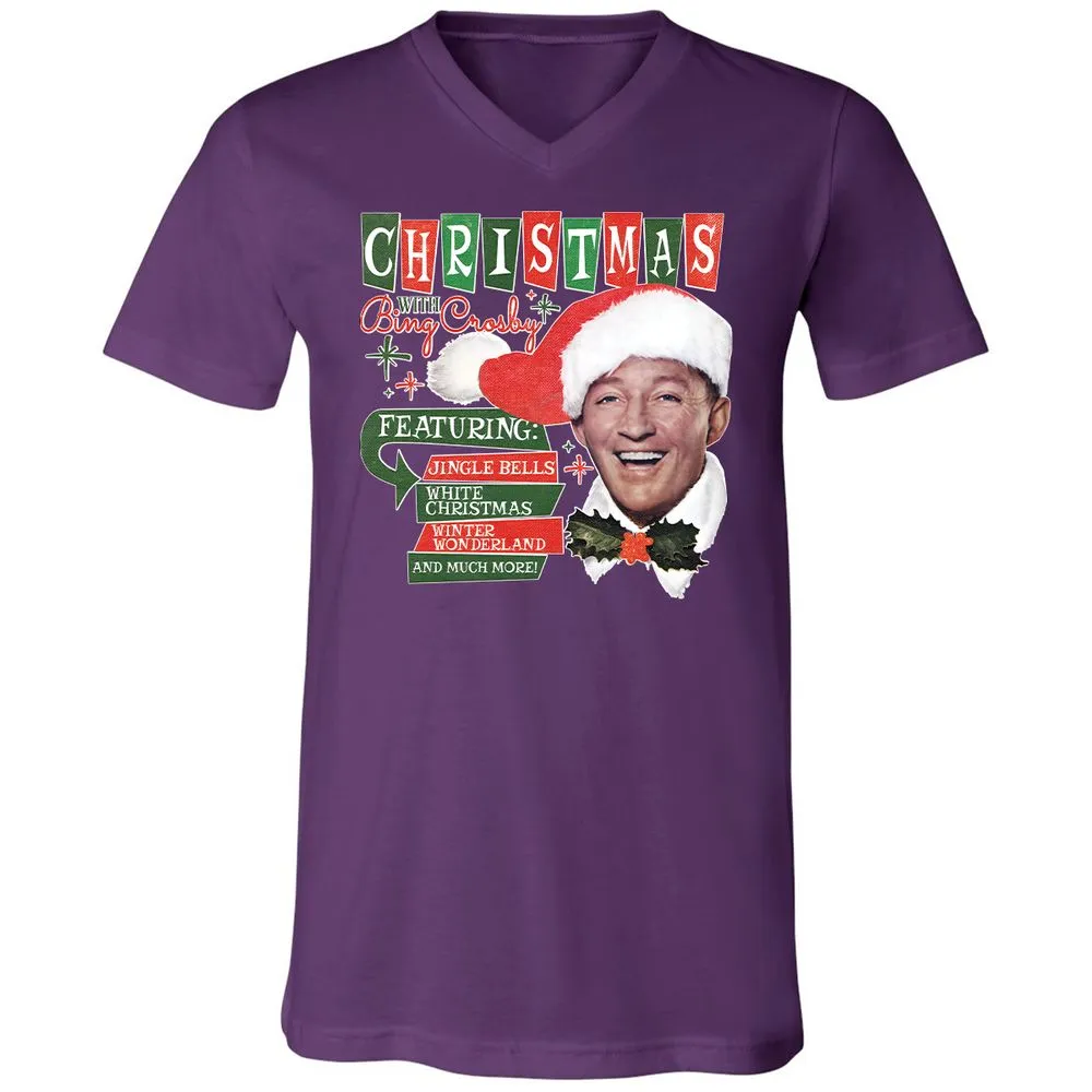 Unisex V-Neck T-Shirt - D5D8V6JV - Team Purple - 2