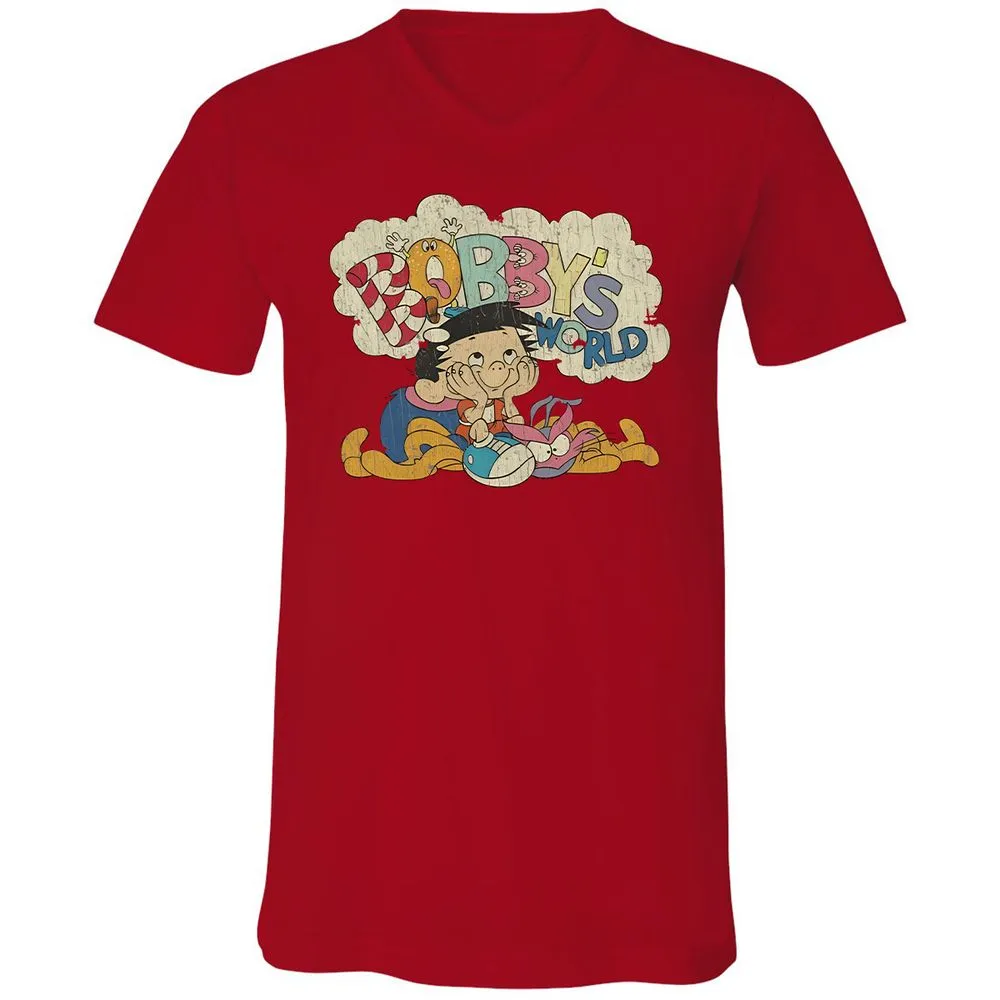 Unisex V-Neck T-Shirt - 238PD93R - Red - 3