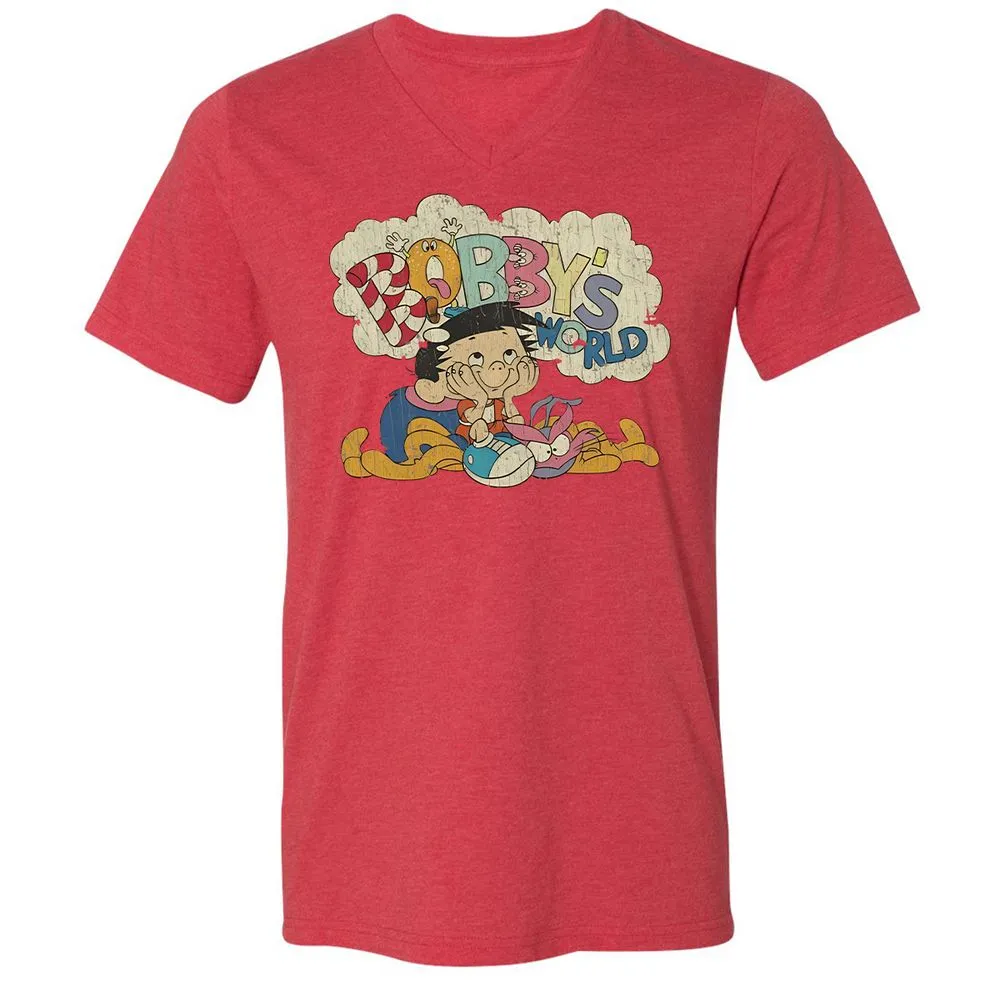 Unisex V-Neck T-Shirt - 238PD93R - Heather Red - 5