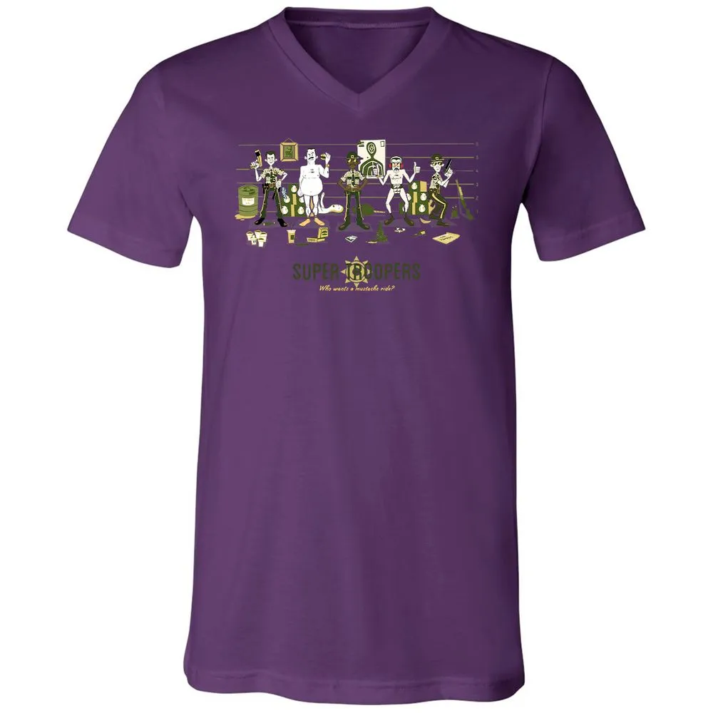 Unisex V-Neck T-Shirt - J8RQCGG5 - Team Purple - 2