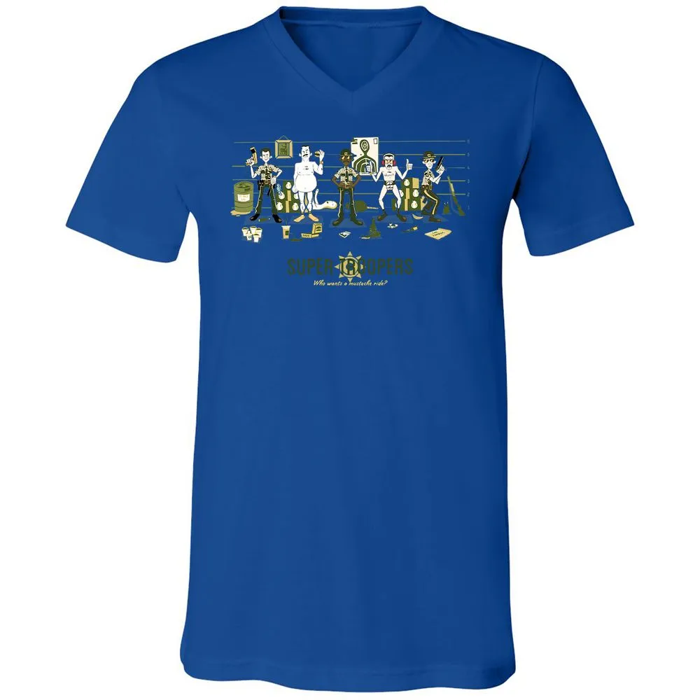 Unisex V-Neck T-Shirt - J8RQCGG5 - True Royal - 4