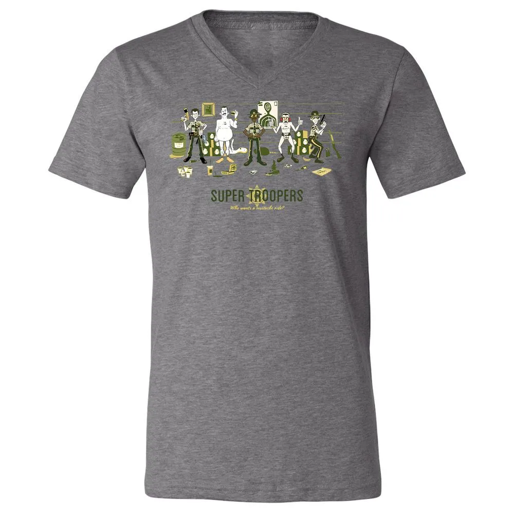 Unisex V-Neck T-Shirt - J8RQCGG5 - Deep Heather - 13