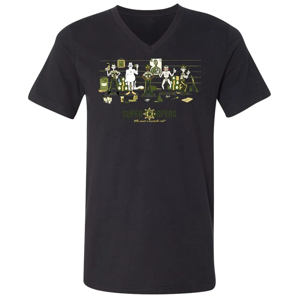 Unisex V-Neck T-Shirt - J8RQCGG5 - Black - 16