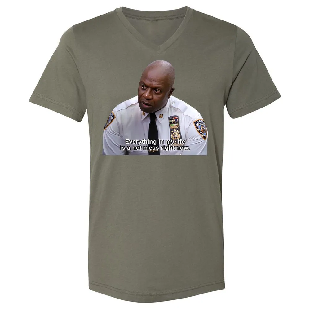 Unisex V-Neck T-Shirt - FYYM5YFT - Military Green - 10