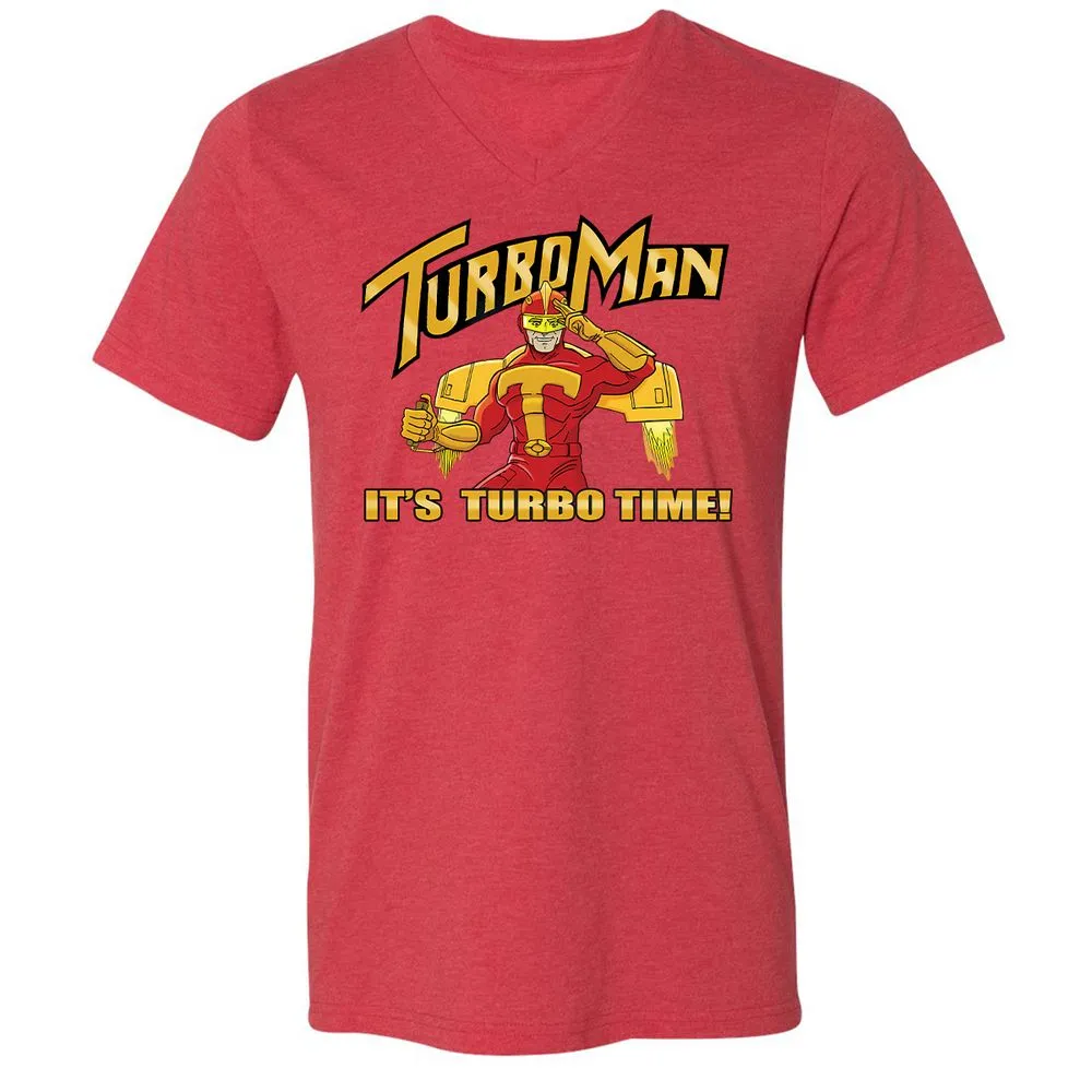 Unisex V-Neck T-Shirt - YMEVHH78 - Heather Red - 5