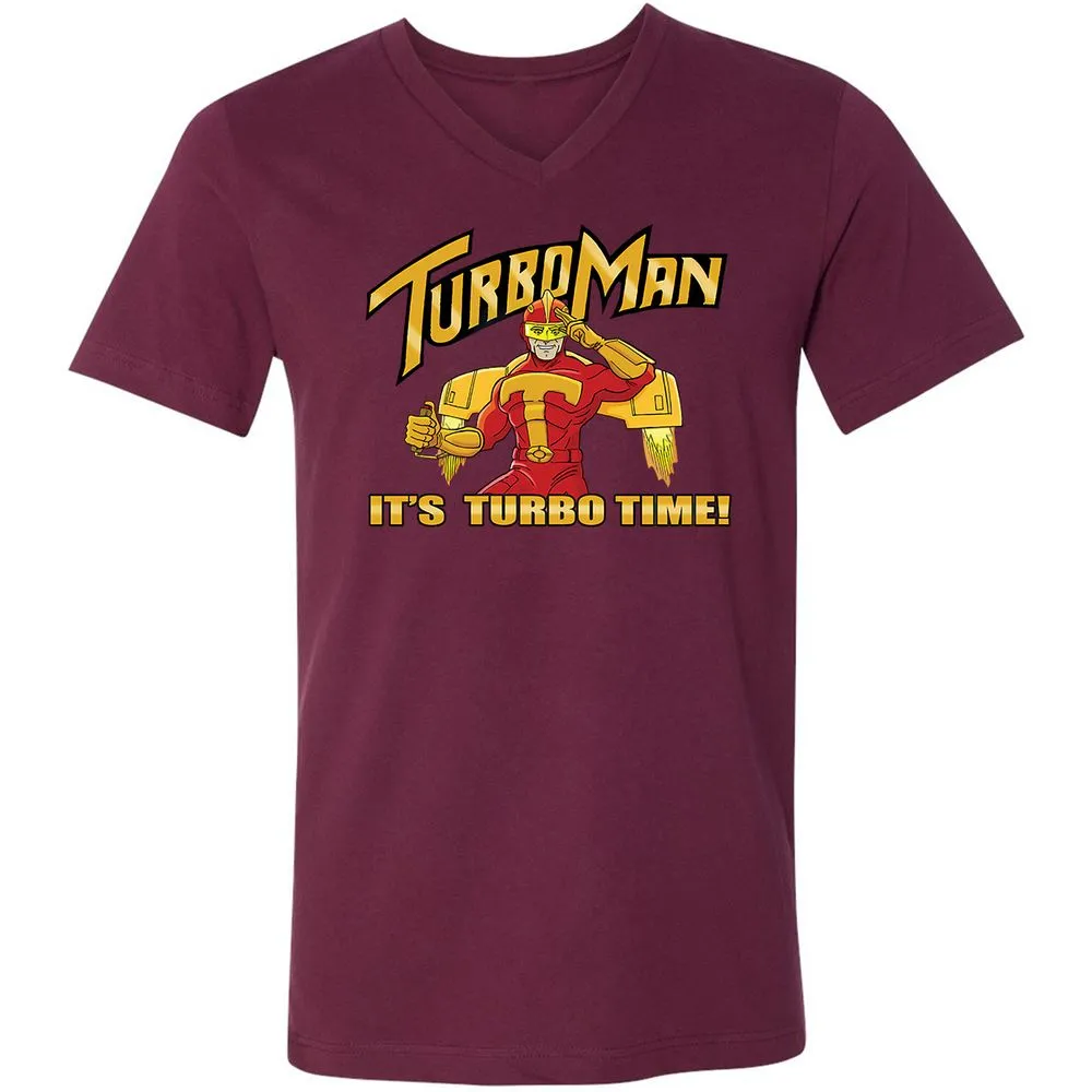 Unisex V-Neck T-Shirt - YMEVHH78 - Maroon - 6