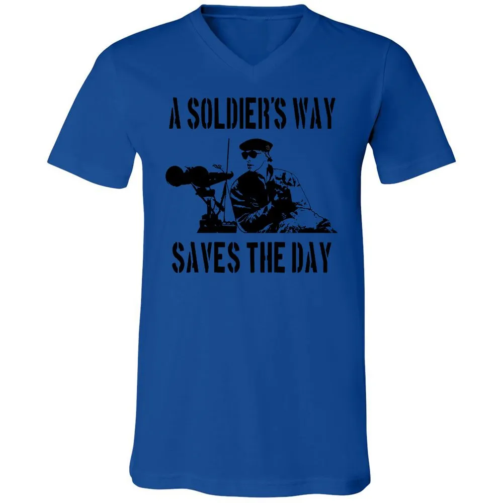 Unisex V-Neck T-Shirt - 7JSE4CU5 - True Royal - 4