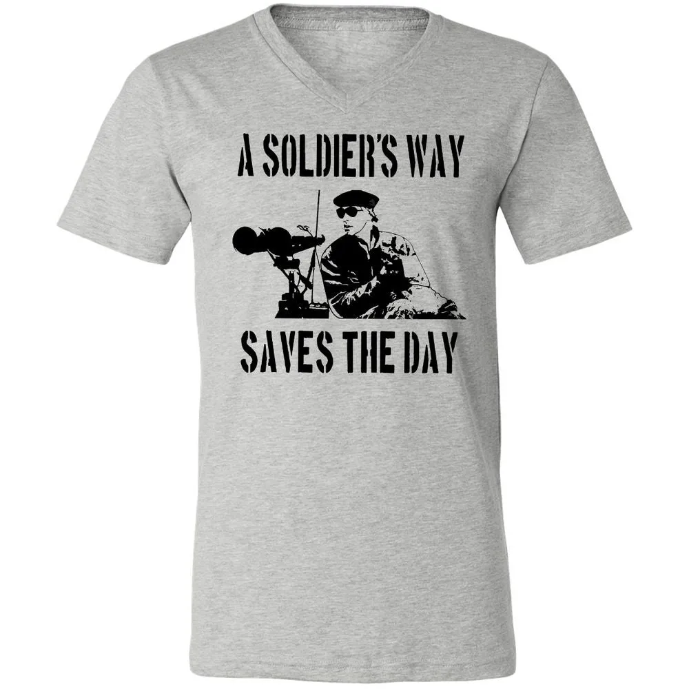 Unisex V-Neck T-Shirt - 7JSE4CU5 - Athletic Heather - 7