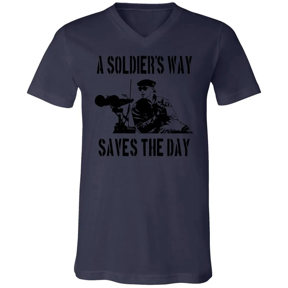 Unisex V-Neck T-Shirt - 7JSE4CU5 - Navy - 9