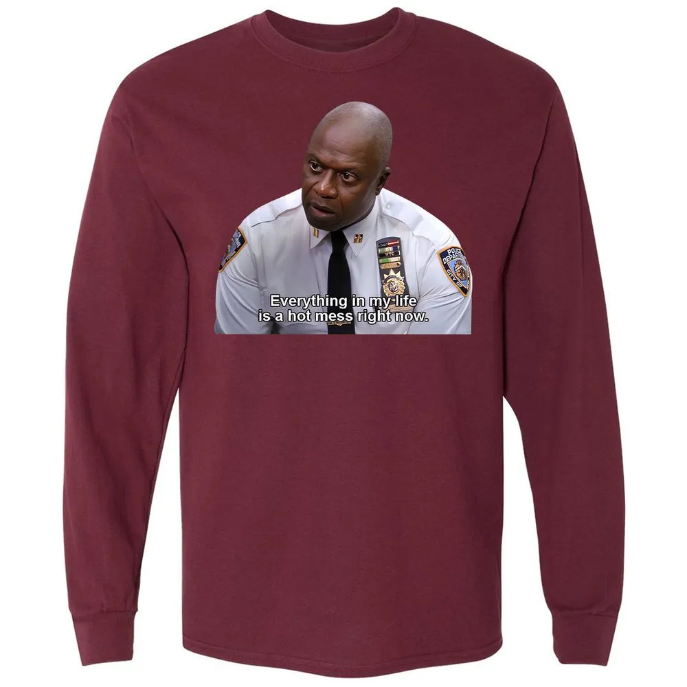 Long Sleeve T-Shirt - 24RYH3TY - Maroon - 11