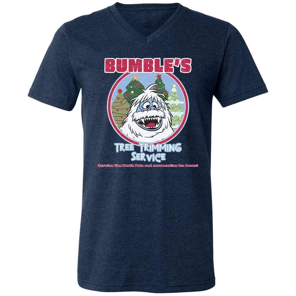 Unisex V-Neck T-Shirt - EQ6M7GFT - Heather Navy - 15
