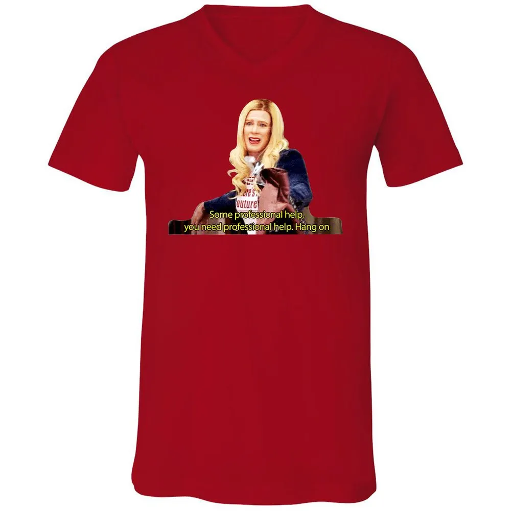 Unisex V-Neck T-Shirt - K3CV418E - Red - 3
