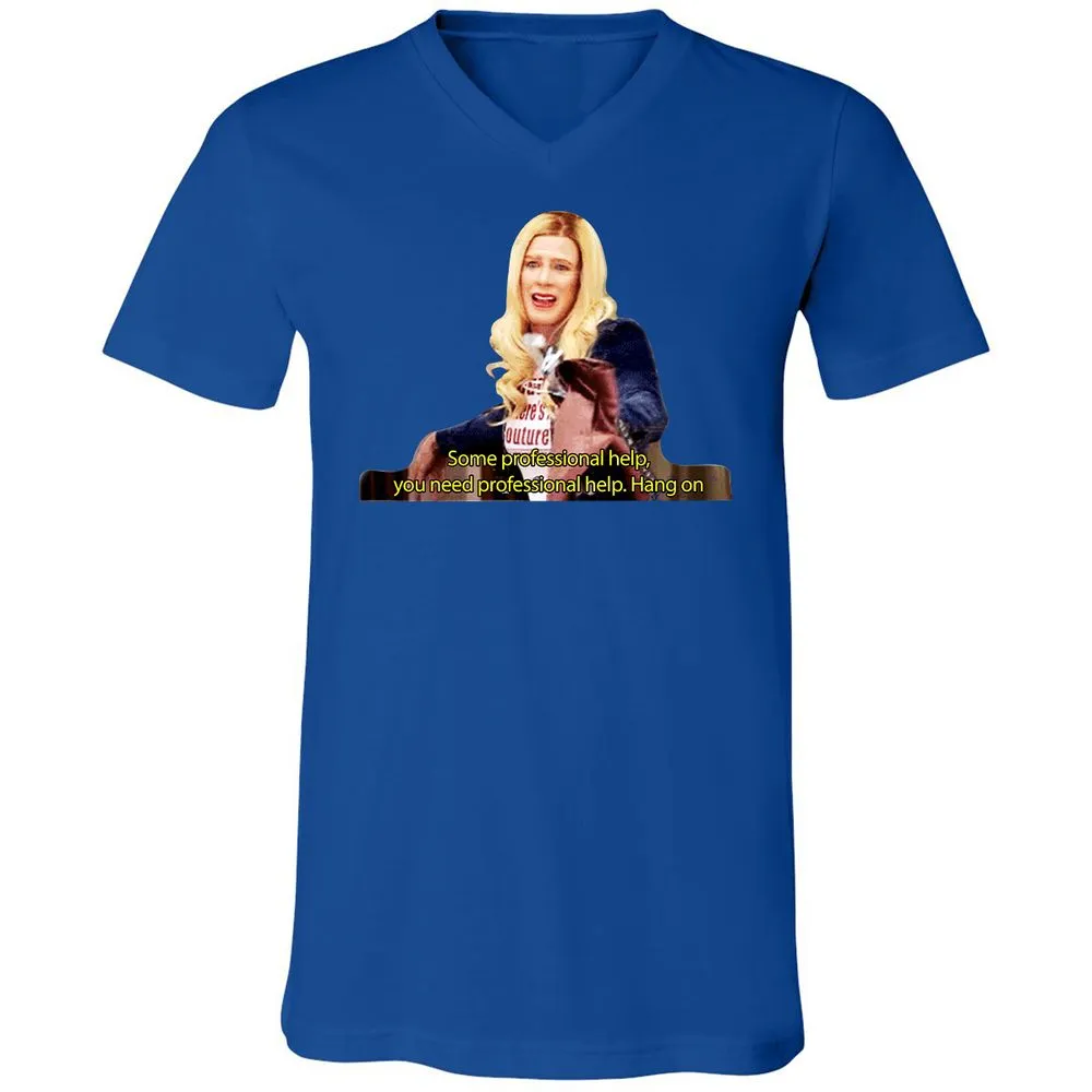 Unisex V-Neck T-Shirt - K3CV418E - True Royal - 4