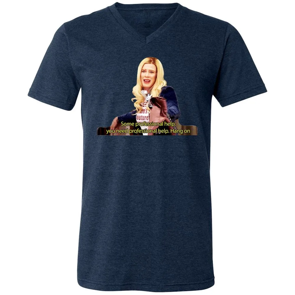 Unisex V-Neck T-Shirt - K3CV418E - Heather Navy - 15