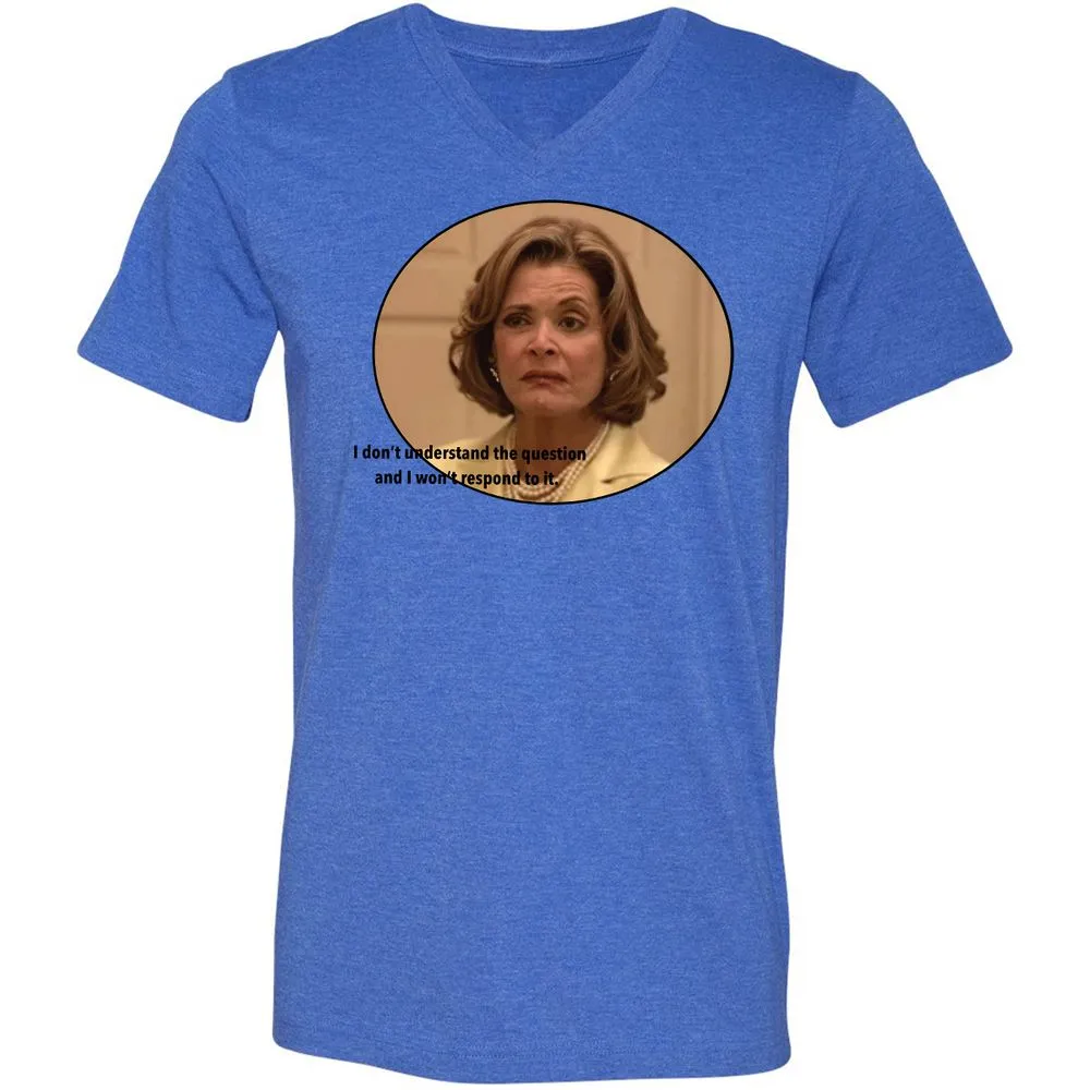 Unisex V-Neck T-Shirt - ZPYPUV49 - Heather True Royal - 14