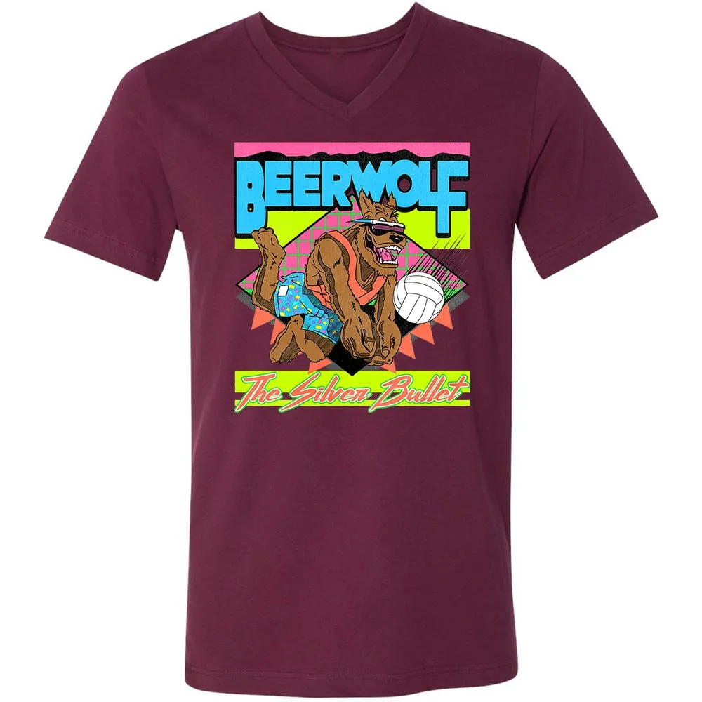 Retro Beach Wolf - Maroon - 6